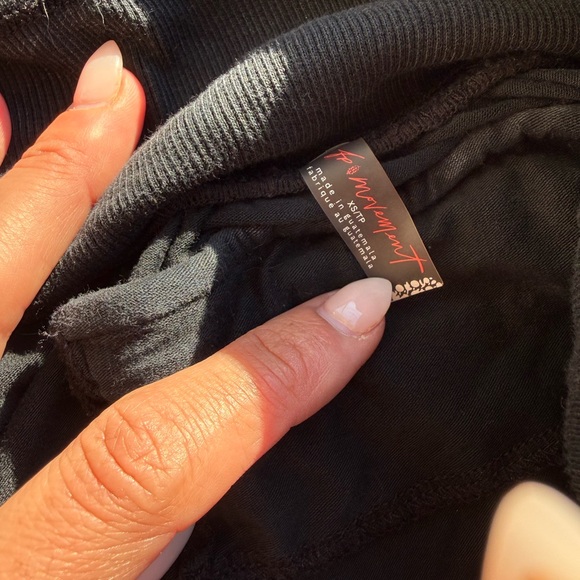 FP Movement by Free People Black Wide Leg Pants Hot Shot Harem - Picture 6 of 6